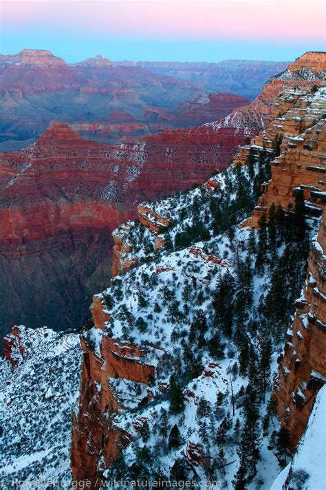 Grand Canyon With Snow Grand Canyon National Park Arizona Photos