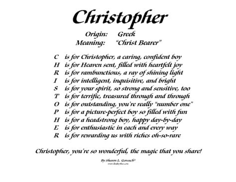 Meaning Of Christopher Lindseyboo