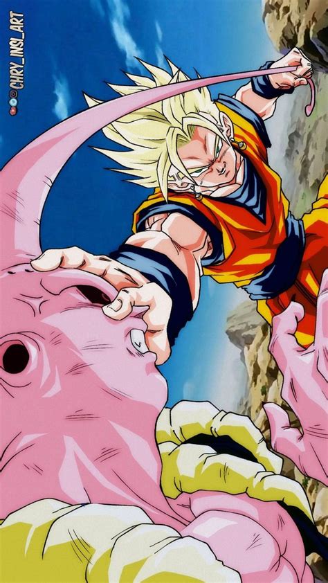 Super Gokhan Gohan Goku Fusion Vs Buu Gotenks Fanart By Chry Insi Art Dragon Ball Gt