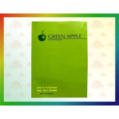 Green Apple Notebook 80 Sheets Padded Non Spiral Andrea Lazada Ph