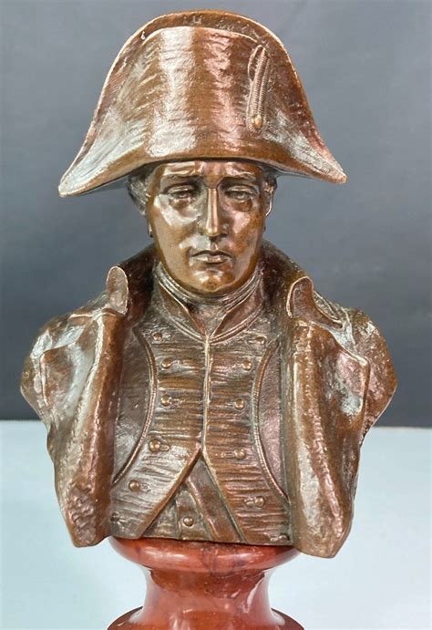 Proantic Buste De Napoléon Bronze Et Marbre Xixème Siècle