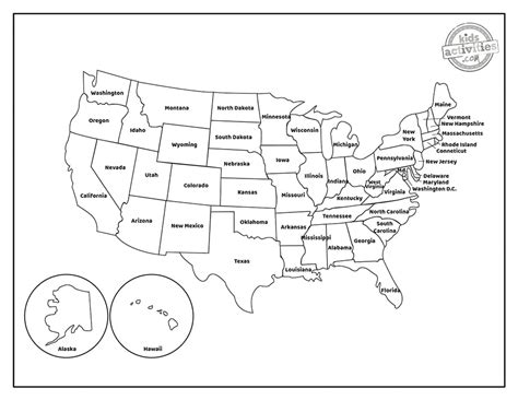 Interactive Usa Map Coloring Pages