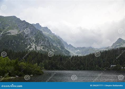 Popradske Pleso Mountain Lake Located In High Tatras Mountain Range In