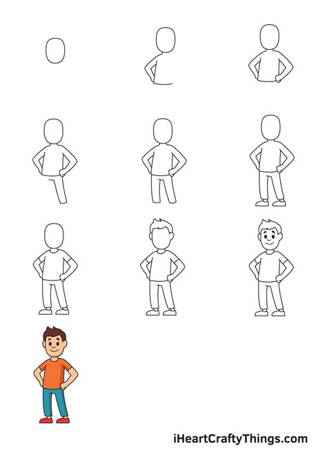 How To Draw Person Step By Warexamination15