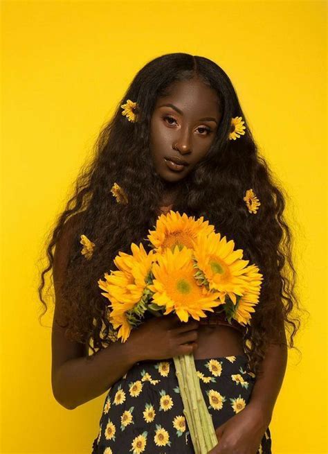 Yellow Aesthetic Black Girl Aesthetic Flower Aesthetic Dark