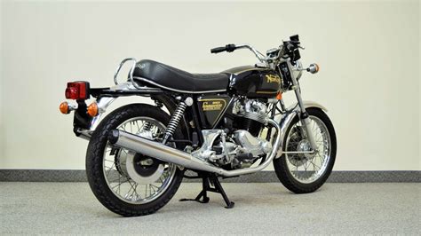The bike features dual amal carburetors, a dunstall exhaust system, a boyer ignition. 1975 Norton Commando 850 | T150 | Las Vegas 2019