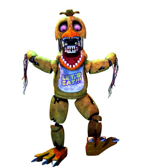 Fnafcollabentry Withered Chica Render By Pixelkirby340 On Deviantart