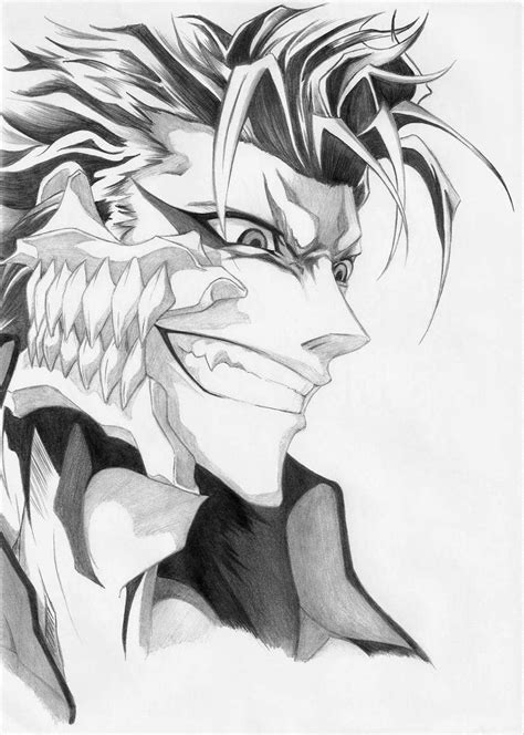 Bleach Grimjaw Grin By Genyaxadrian On Deviantart Bleach Drawing