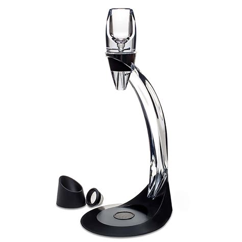 Ksp Deluxe Wine Aerator Decanter With Stand Clear Black Kitchen Stuff Plus
