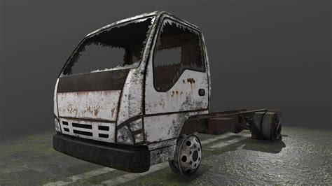 Abandoned Truck Car Vehicle 3d Model Turbosquid 1507883