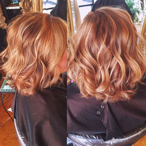 Bold copper blonde hair color. Copper hair color with balayaged highlights in 2019 | Hair ...