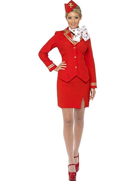 kostüme air hostess flight attendant cabin crew womens uniform ladies fancy dress costum
