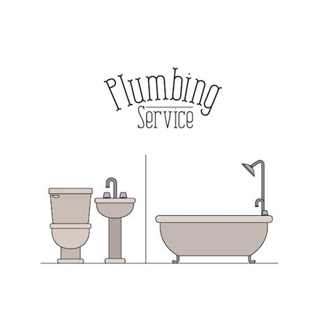Premium Vector Color Poster Of Bathroom Plumbing Service