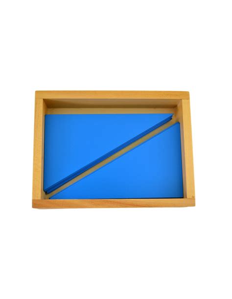 Montessori Box With Blue Triangles