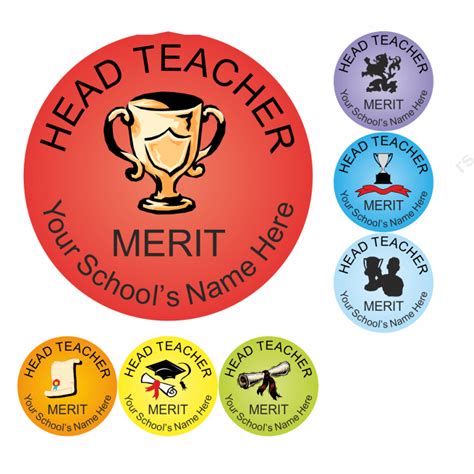 Blue Head Teacher Reward Stickers School Stickers For Teachers