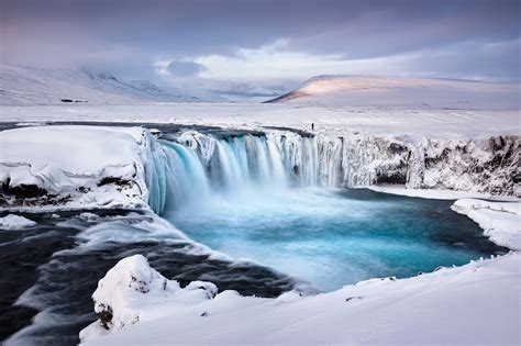 Iceland Nature Waterfall Snow Wallpapers Hd Desktop