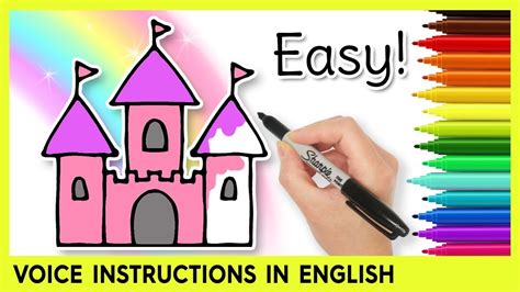 How To Draw A Castle Easy Drawings For Kids Youtube