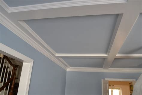 Coffered Ceiling Installation And Painting Mendham Monks Home