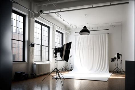 Photography Cinema Studio Backstage Setup Generative Ai Stock