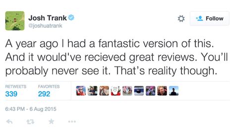 Josh Trank Tweets And Deletes Lament Over Fantastic Four Final Cut