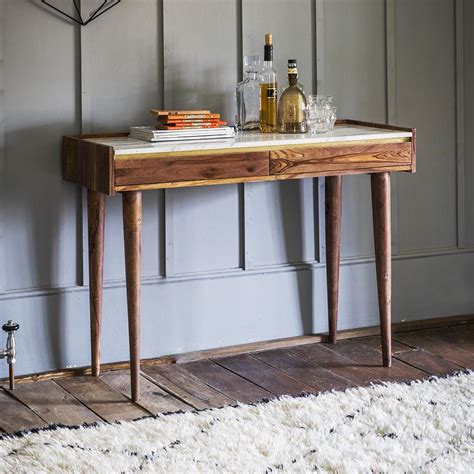 Deco Marble Console Desk Atkin And Thyme