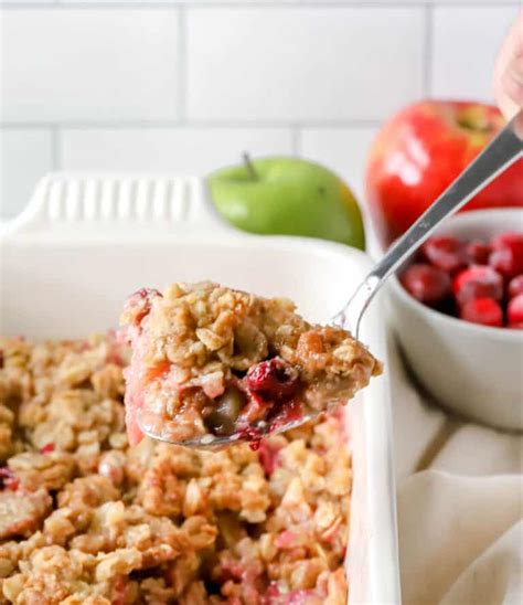 Apple Cranberry Crisp Made In One Bowl Boston Girl Bakes