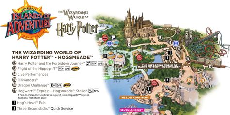 Universal S Islands Of Adventure Hogsmeade Map Universal Studios Florida Universal Orlando
