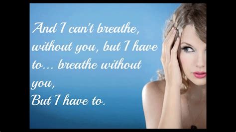 Breathe Taylor Swift Lyrics In Vid Youtube