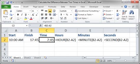 Calculate The Difference Between Two Times In Excel