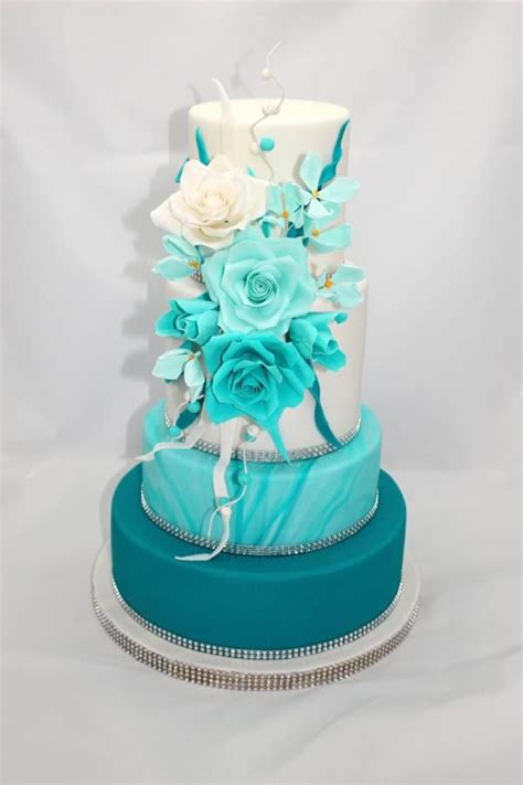 Wedding Cake Turquoise Wedding Cake Turquoise Cake Teal Wedding Cake