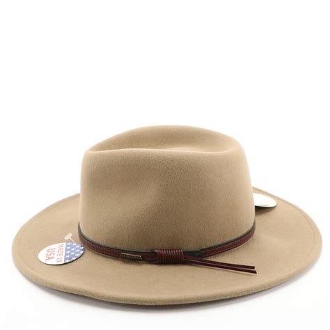 Stetson Bozeman Outdoor Hat In Mushroom Beige Wool Felt With Tags Ebth