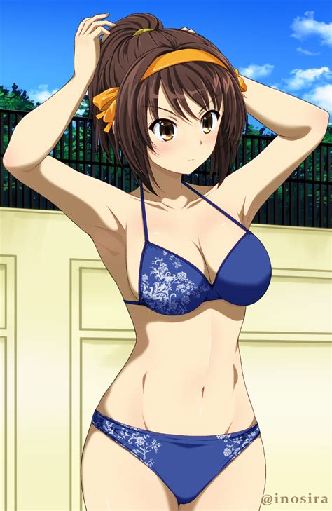 Suzumiya Haruhi Suzumiya Haruhi No Yuuutsu Drawn By Inoshira Danbooru