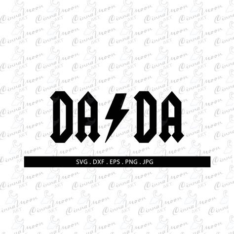Dada Svg Dada Rocks Dada Lightning Svg Dada Dxf Dada Cut File Etsy