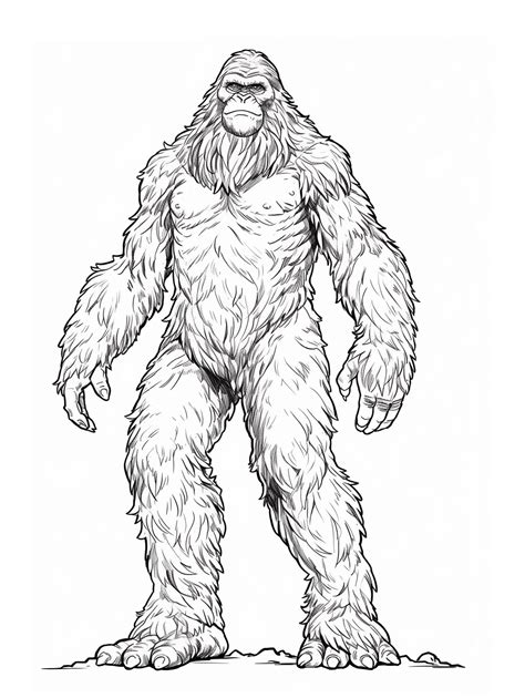 Sasquatch Coloring Page Bigfoot Coloring Pages Coloring Pages For