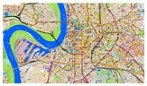 Large map of Dusseldorf with other marks | Dusseldorf | Germany ...