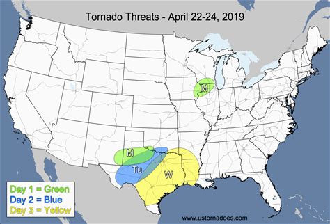 Tornado Threat Forecast April 22 28 2019