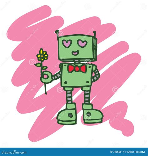 Robot With Heart In Hand Technology Concept Contains Clipping Path