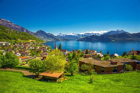 Download An Idyllic View Of The Swiss Town Of Lucerne In Summer