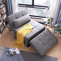 hoi! 多功能可折疊單人躺椅沙發床LS050FC1-淺灰色 (H014245695) | 沙發床 | Yahoo奇摩購物中心