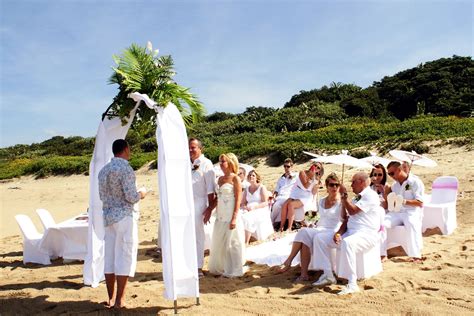 All White Beach Wedding