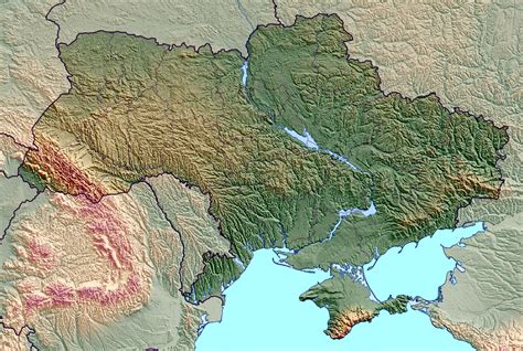 W prawym górnym rogu jest opcja przełączania pomiędzy mapą polityczną, mapą terenową. Ukraine Maps