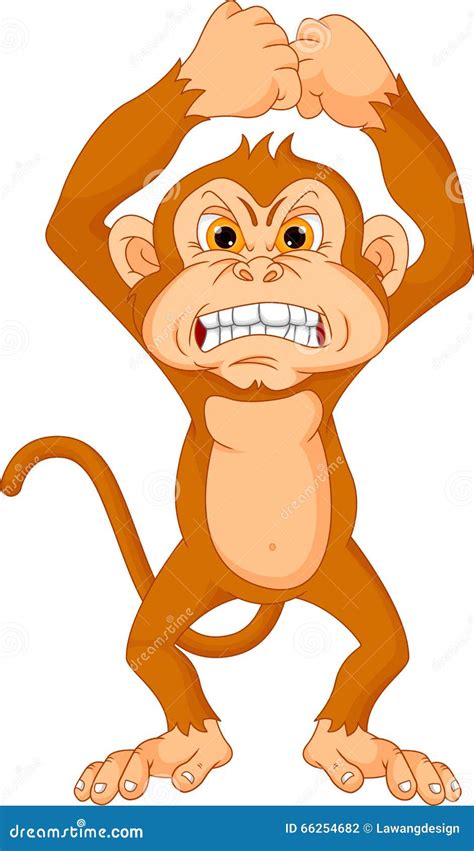 Angry Monkey Cartoon Stock Vector Illustration Of Chimp 66254682