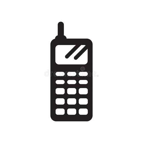 Cellular Phone Icon Vector Isolated On White Background Cellular Phone