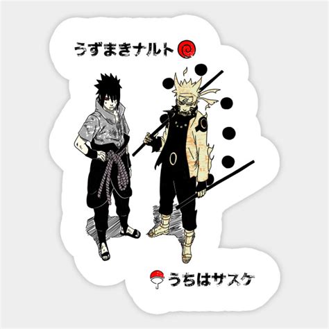 Sasuke And Naruto Naruto Sticker Teepublic