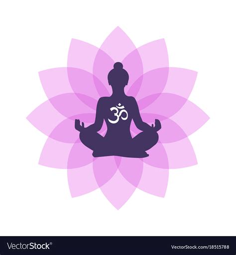 Lotus Yoga Pose Vector Yoga Poses
