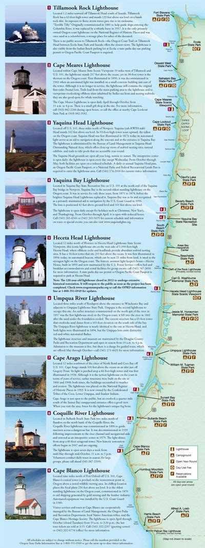 Image Result For Oregon Coast Lighthouses Map Oregon State Parks