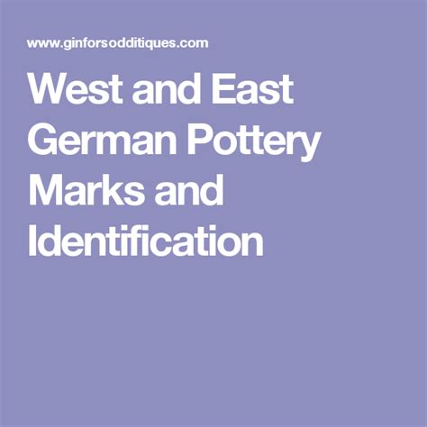Pin On German Pottery Marks