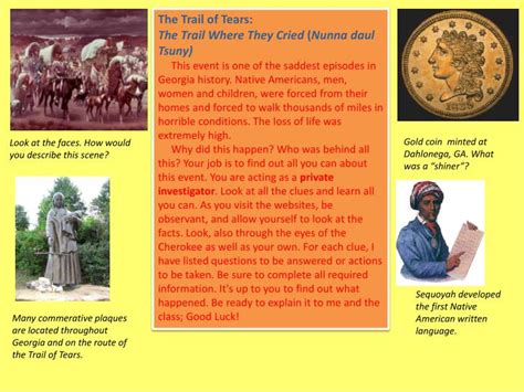 Ppt The Trail Of Tears The Trail Where They Cried Nunna Daul Tsuny
