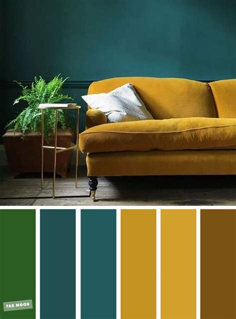 Mustard Teal The Best Living Room Color Schemes Good Living Room