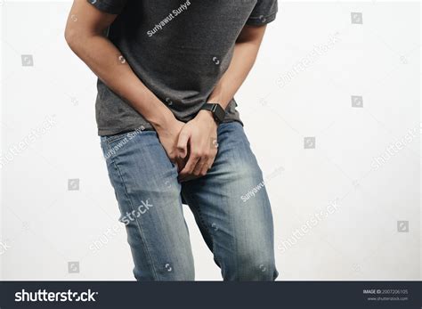 Young Man Holding His Crotch Suffering库存照片2007206105 Shutterstock